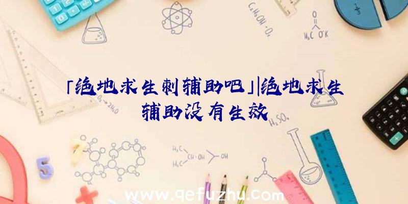 「绝地求生刺辅助吧」|绝地求生辅助没有生效